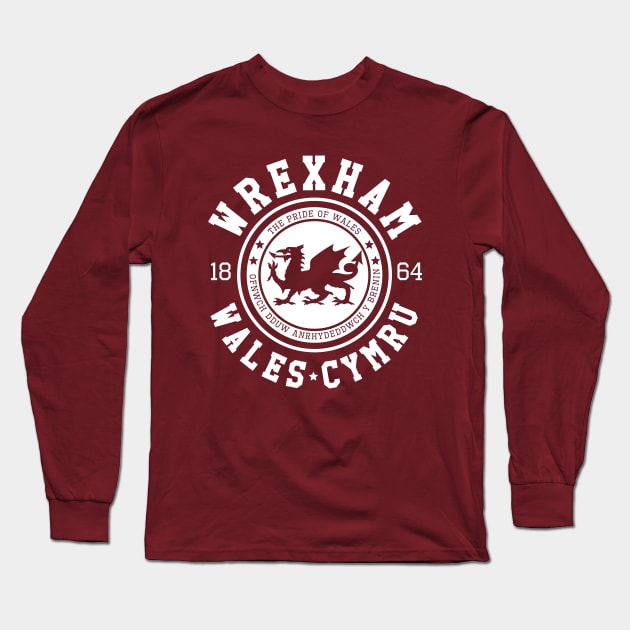 Wrexham, Pride of Wales, Wrexham fans Long Sleeve T-Shirt by Teessential